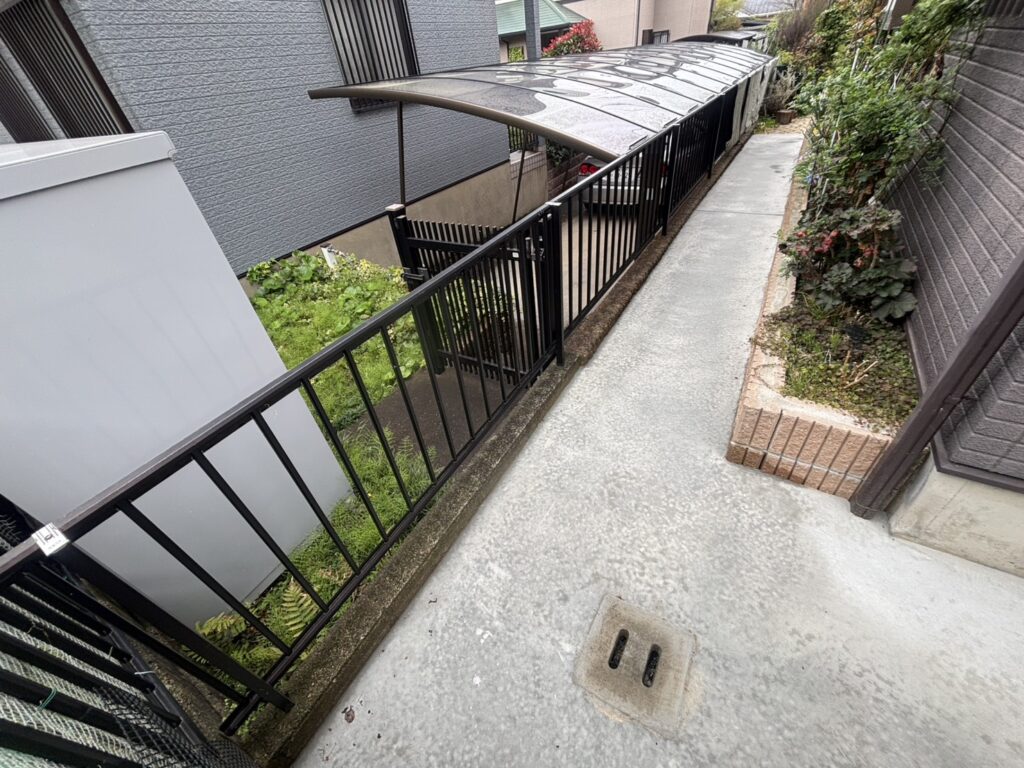 施工後の建物まわり①　コンクリート打設完了